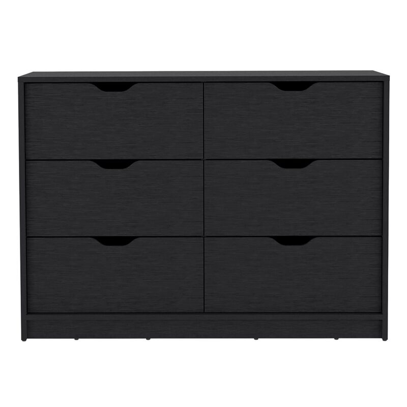 Stockley 3 Piece Bedroom Set, Nightstand + Dresser + Dresser, Black
