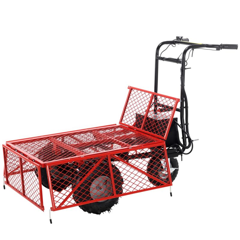 Electric Utility Cart: 500 Lbs Capacity, 1000 Lbs Towing