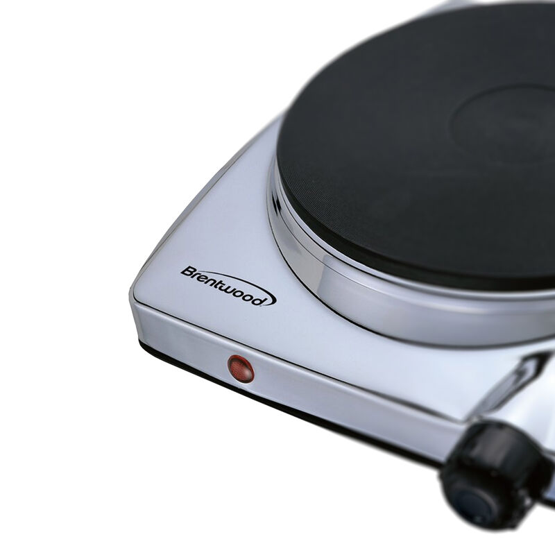 Brentwood Electric 1000W Single Hotplate in Chrome