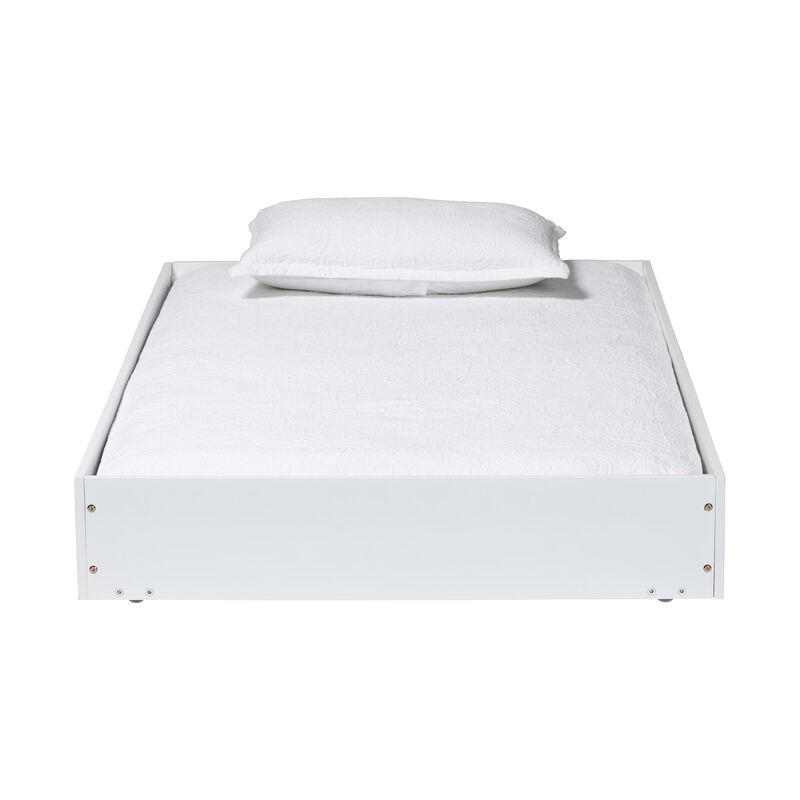 Baxton Studio Roni Modern White Wood Twin Trundle