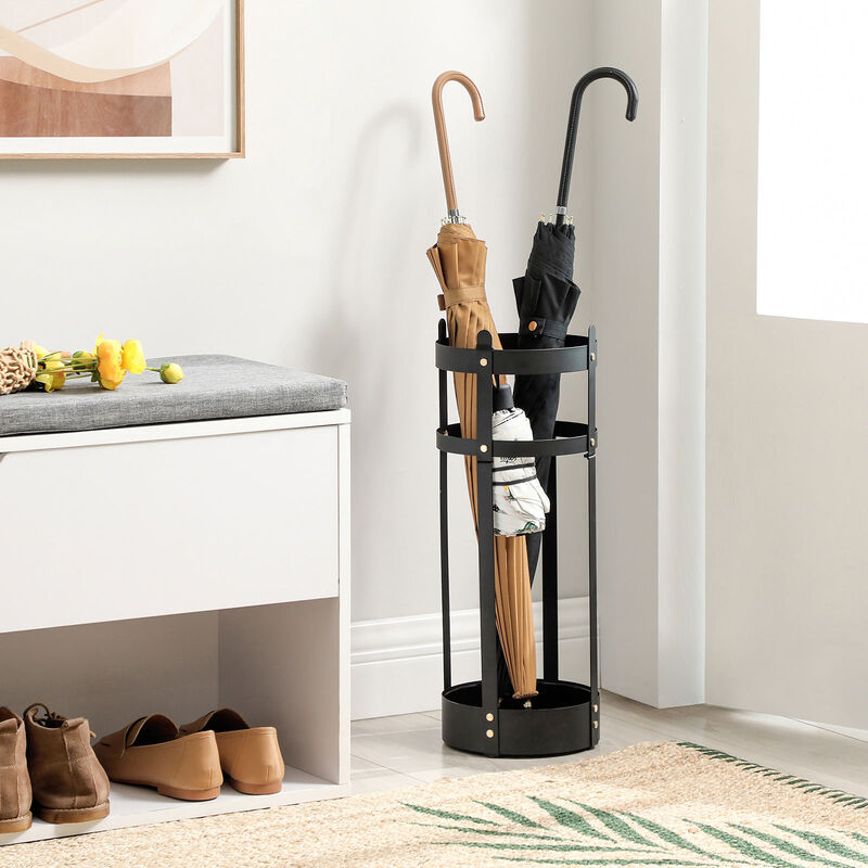 Stylish Steel Umbrella Holder Rack with Round Design