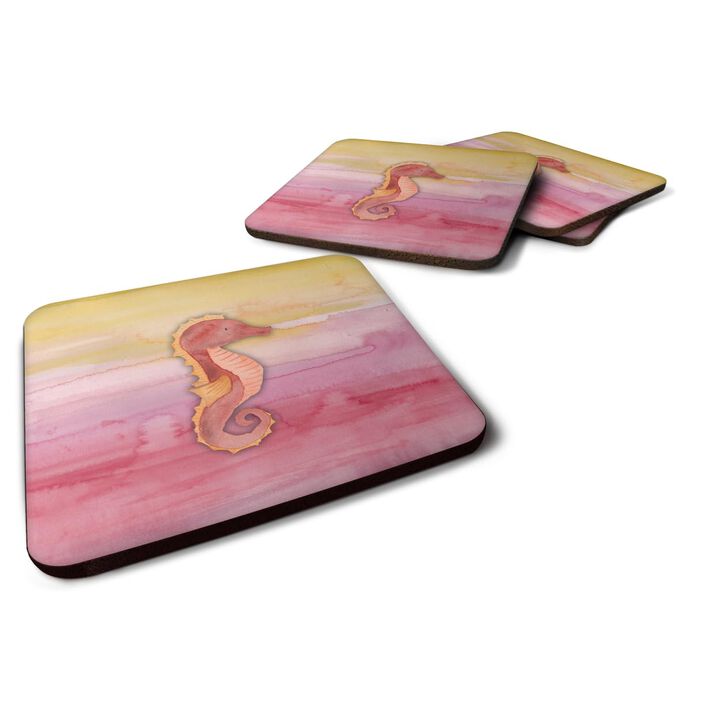 Caroline's Treasures Seahorse Watercolor Decorative coasters, 3.5, Multicolor