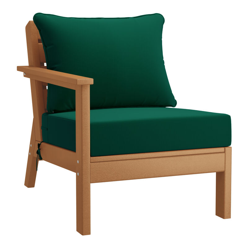 WestinTrends Outdoor Patio HDPE Loveseat Sofa with Patio Cushions