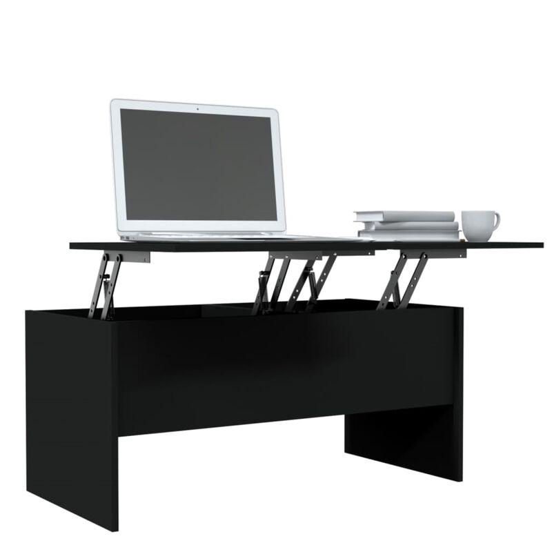 vidaXL Coffee Table Black 40.2"x19.9"x18.3" Engineered Wood