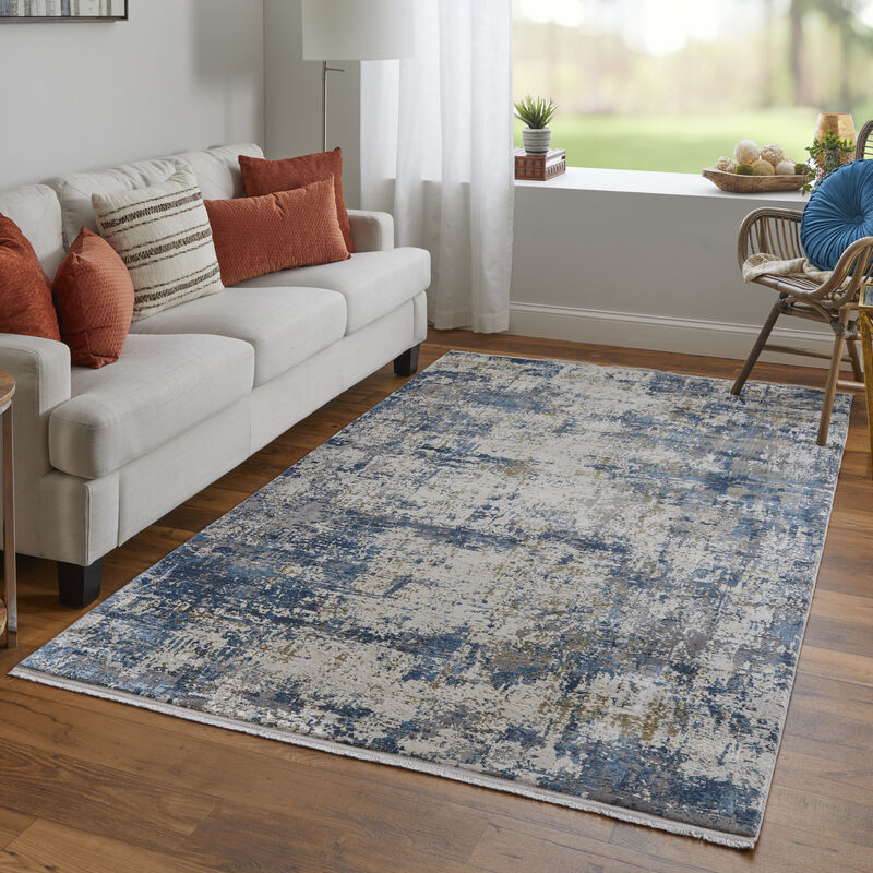 Cadiz 3891F Ivory/Tan/Blue 3'1" x 5' Rug