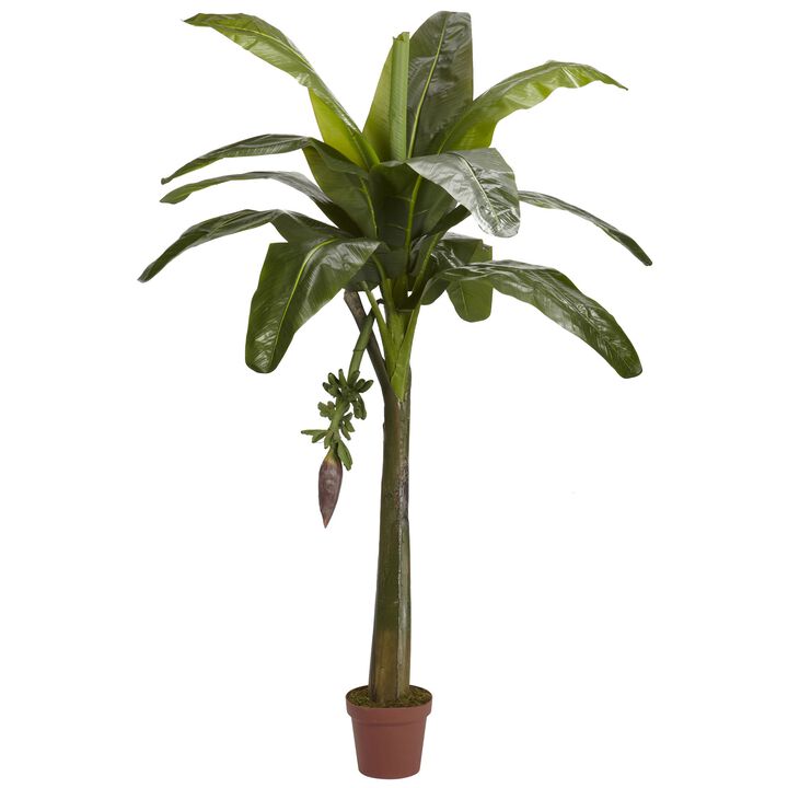 Hivvago 6 Feet Banana Silk Tree (Real Touch)