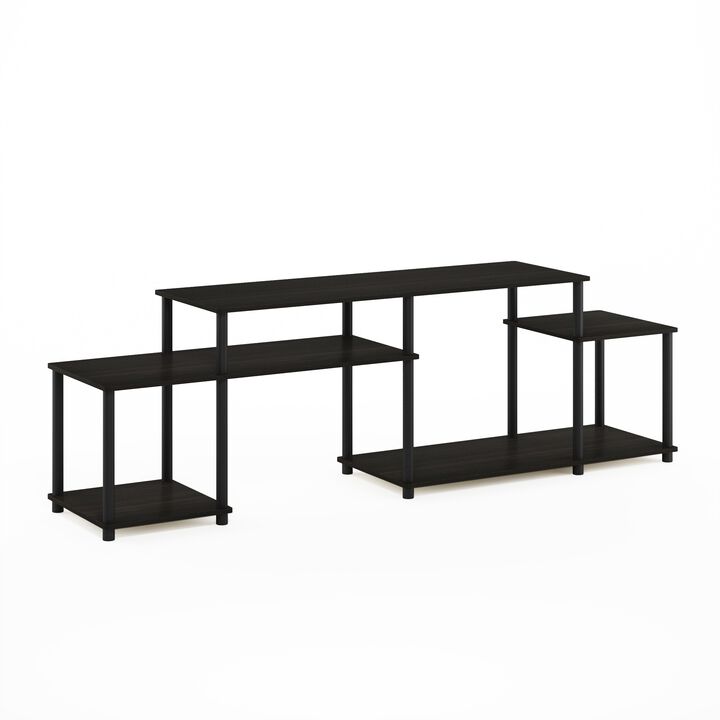 Furinno Furinno Turn-N-Tube Handel TV Stand for TV up to 55 Inch, Espresso/Black