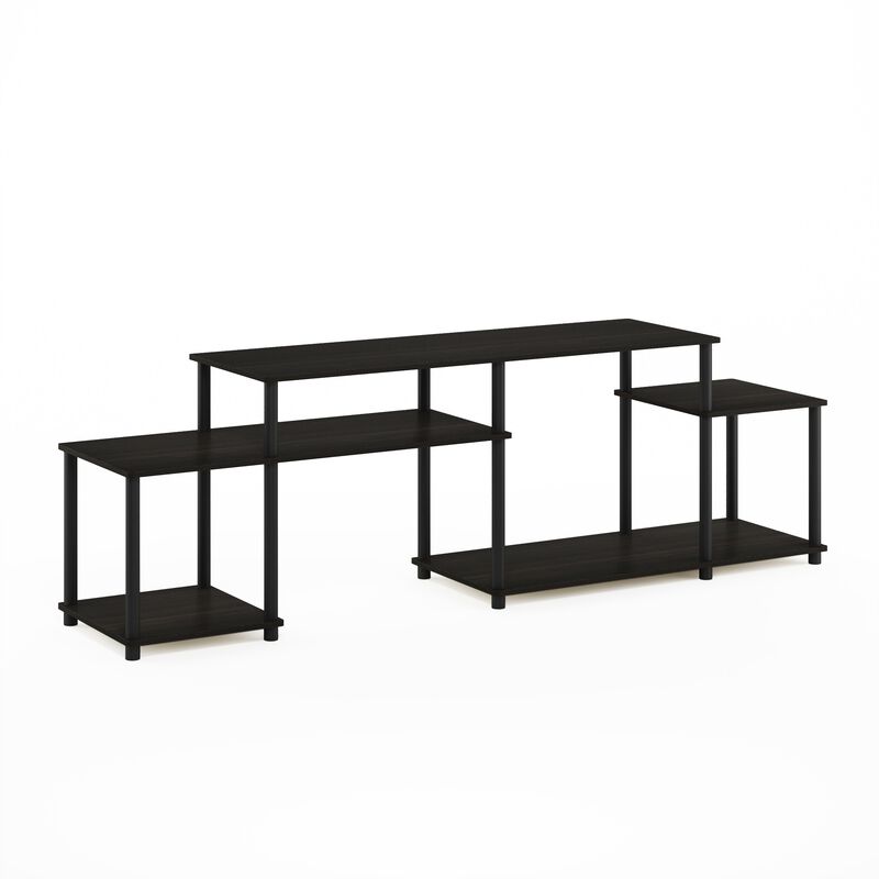 Furinno Furinno Turn-N-Tube Handel TV Stand for TV up to 55 Inch, Espresso/Black