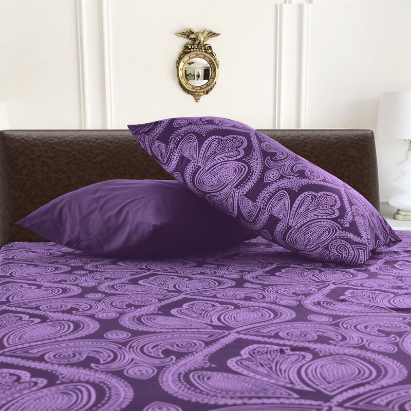 Lux Decor Collection Bed Sheets - Brushed Microfiber Paisley Sheet Set
