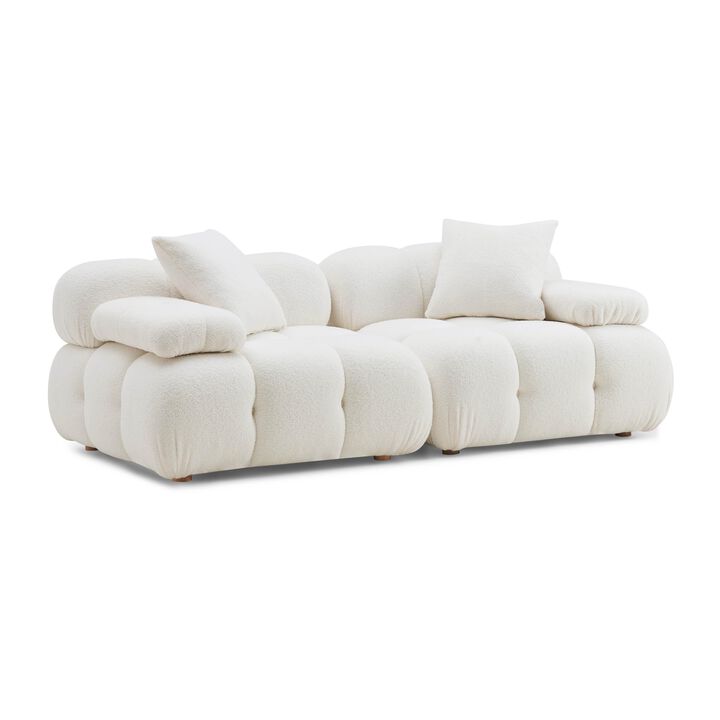 Calliope Cafe Au Lait Performance Velvet Modular Loveseat