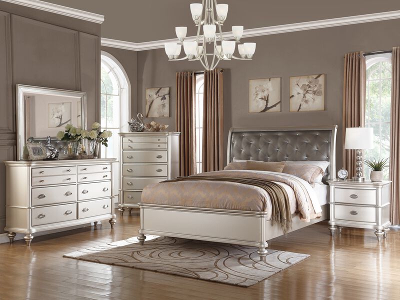 Streamdale Classic Elegant Nightstand, 2-Drawers Bedside Table