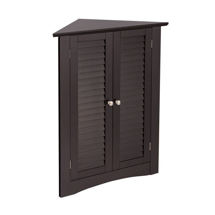 Bathroom Corner Storage Freestanding Floor Cabinet with Shutter Door Bathroom Corner Storage Freestanding Floor Cabinet with Shutter Door