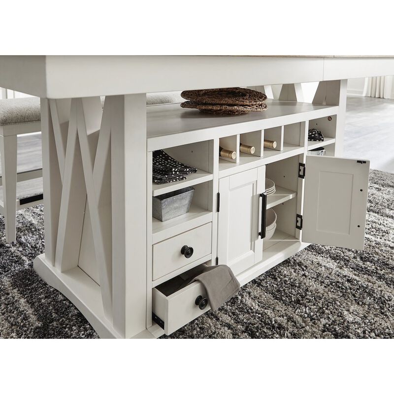Parker House Furniture Modern Dining 72 In. Island Counter-Height Extendable Dining Table