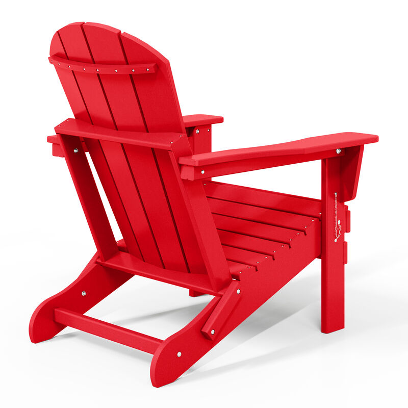 WestinTrends HDPE Outdoor Patio Folding Poly Adirondack Chair