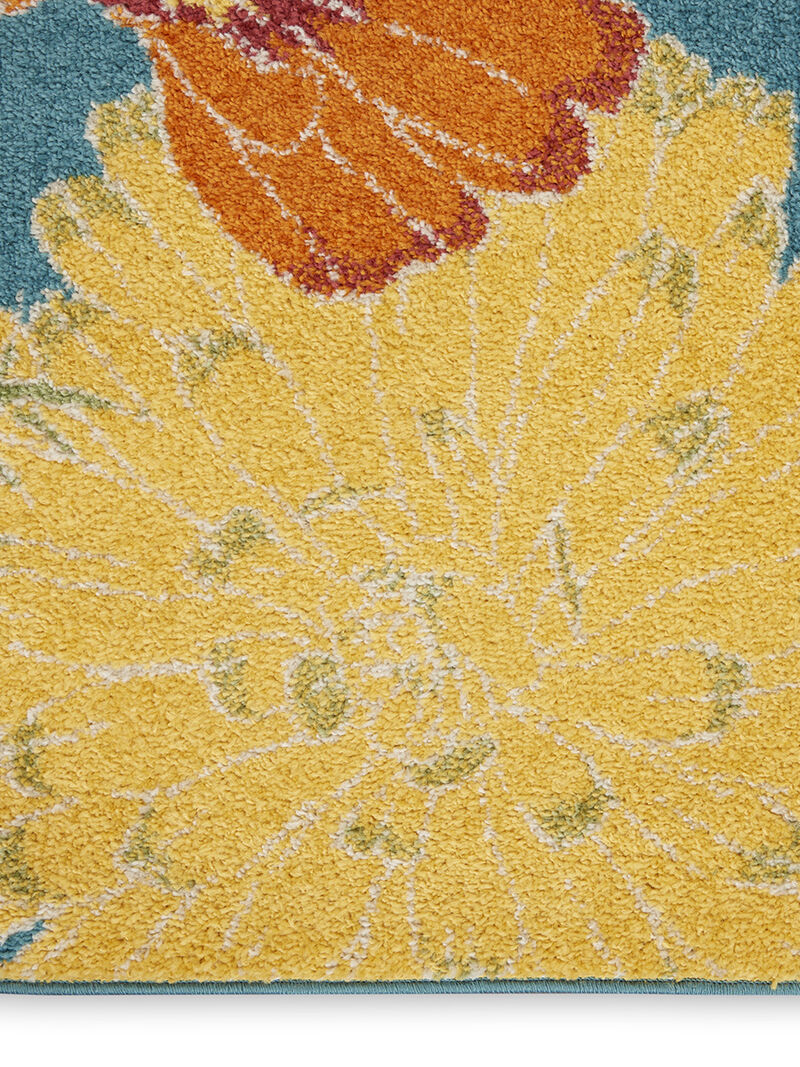 Allur ALR06 Turquoise/Multicolor 4' x 6' Rug