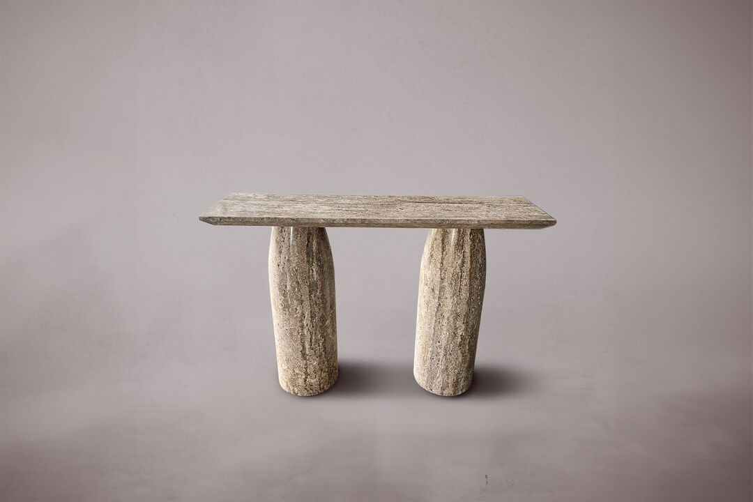 Serene Travertine Console Table 47"