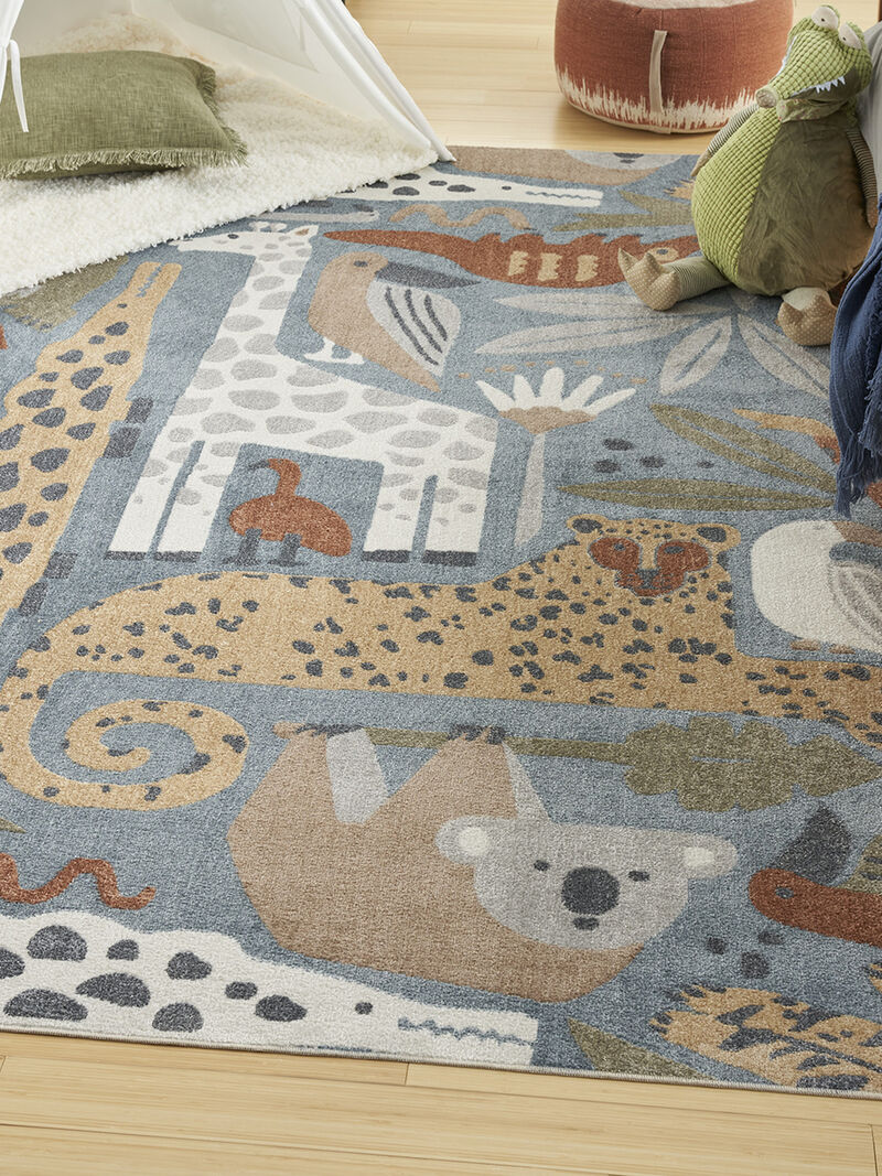 Astra Machine Washable ASW01 Multicolor 4' x 6' Rug
