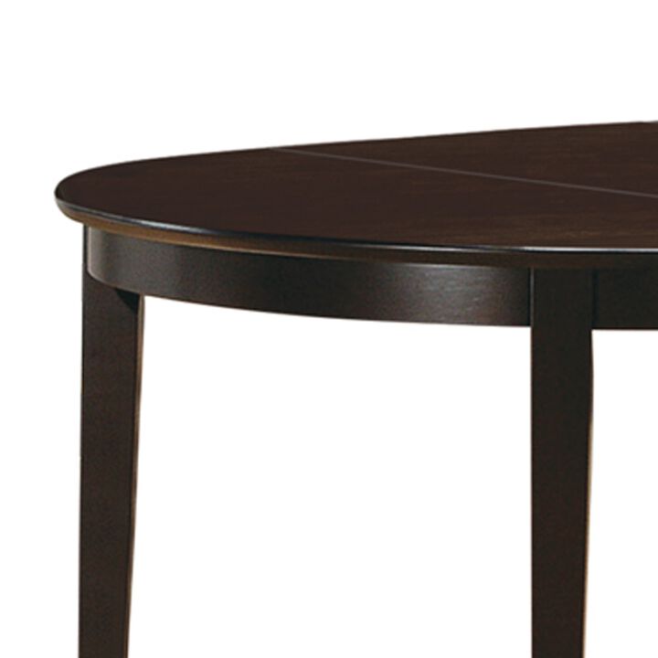 Modish Oval Shaped Wooden Dining Table, Brown-Benzara