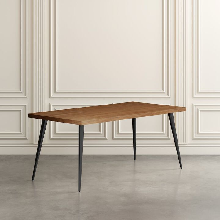 Jofran Prelude 70 Mid-Century Modern Solid Acacia Wood Dining Table