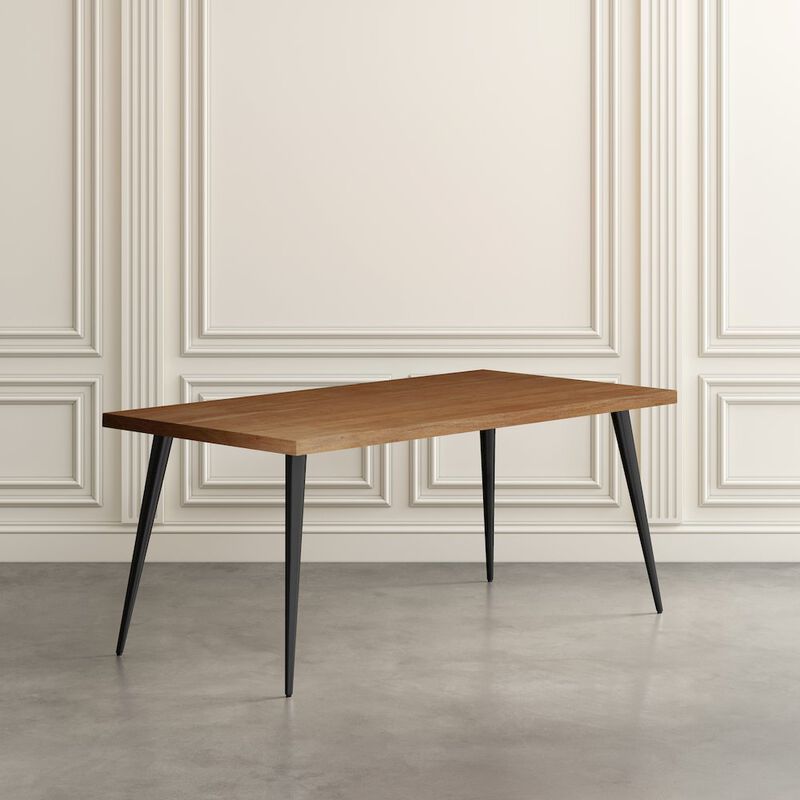 Jofran Prelude 70 Mid-Century Modern Solid Acacia Wood Dining Table