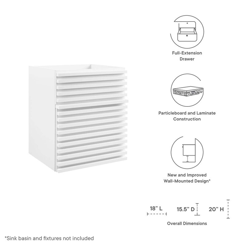 Render 18" Wall-Mount Bathroom Vanity Cabinet