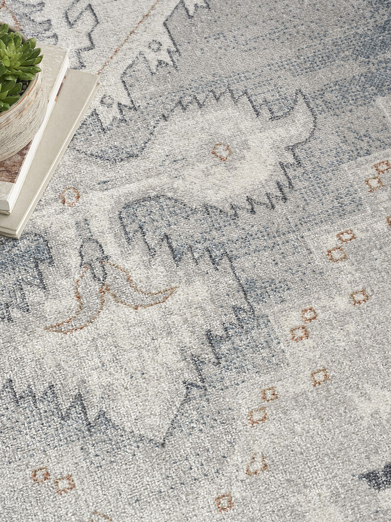 Astra Machine Washable ASW11 Light Blue 4' x 6' Rug