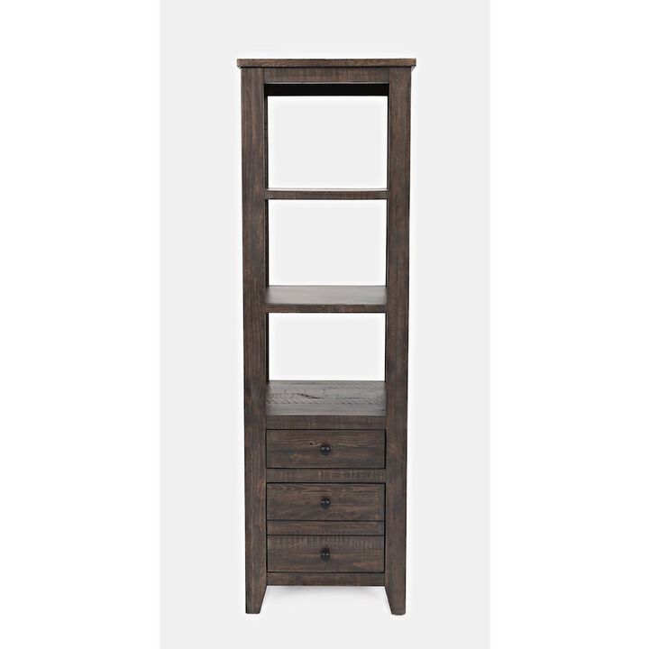 Jofran Madison County Rustic Reclaimed Solid Wood Farmhouse 22 Pier Bookcase