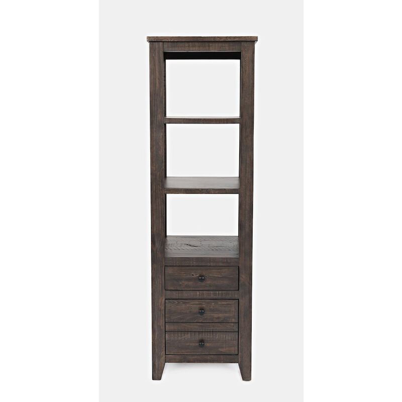 Jofran Madison County Rustic Reclaimed Solid Wood Farmhouse 22 Pier Bookcase