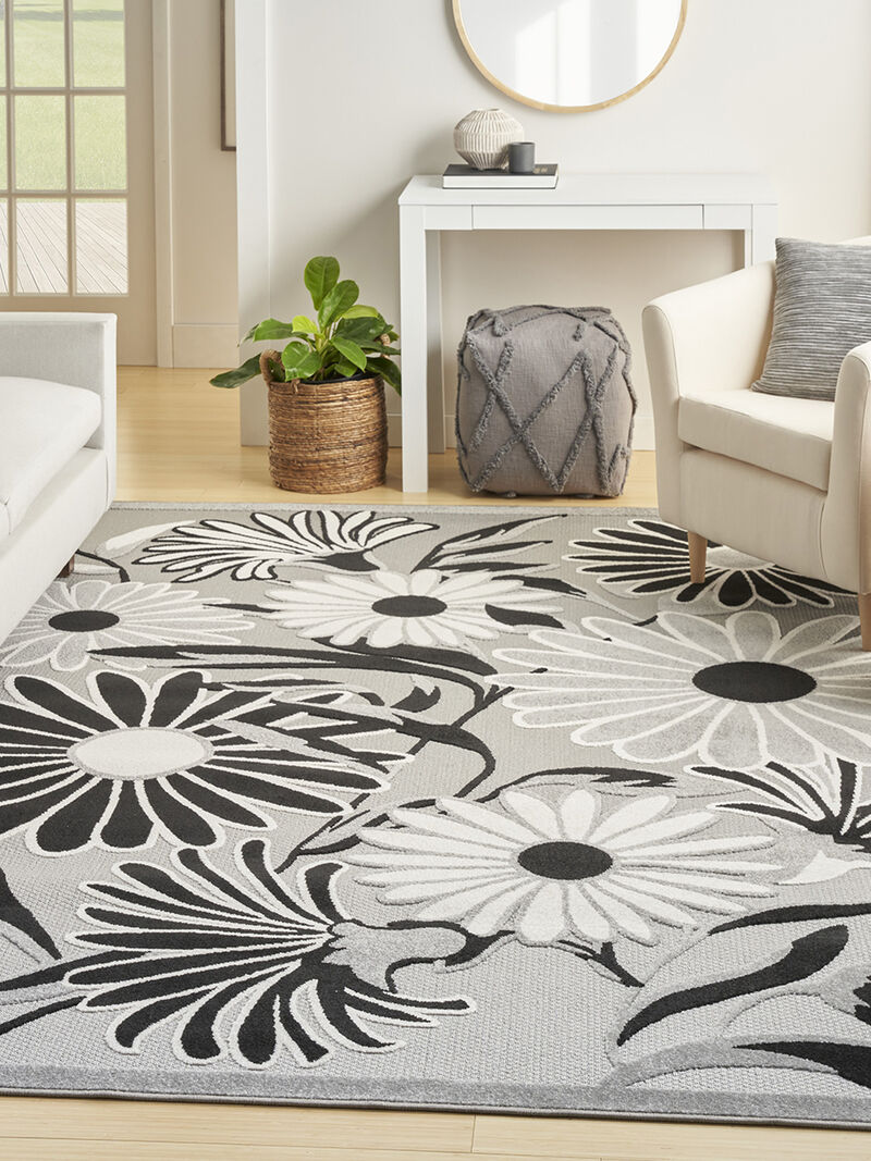 Aloha ALH33 Black/White 3'6" x 5'6" Rug