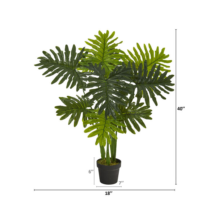 Hivvago 40" Philodendron Artificial Plant (Real Touch)