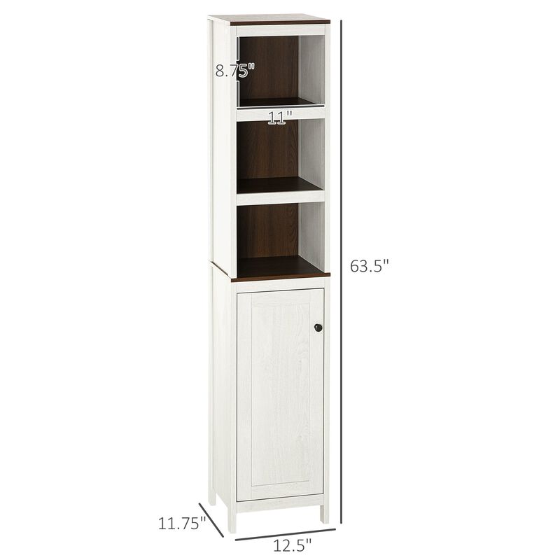 Antique White Storage: Tall Freestanding Bathroom Cabinet