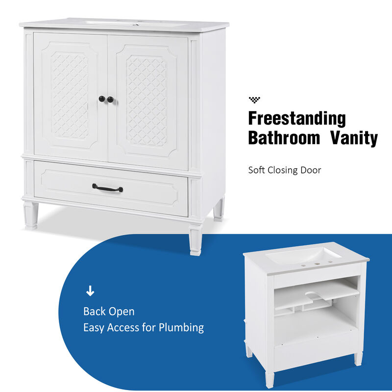 Merax Freestanding Bathroom Vanity with Sink