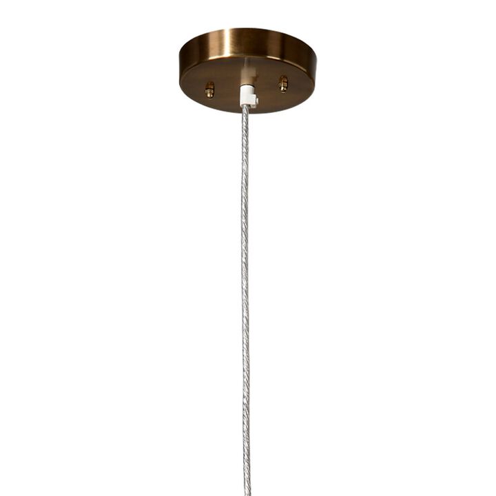 113 Inch Pendant Chandelier, 3 Tier Design, Beige Cotton Rope, Iron Frame - Benzara