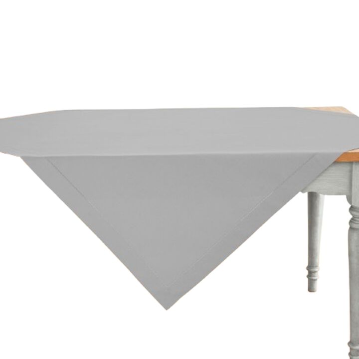 Solino Home Cotton Linen Hemstitch Table Throw 52 x 52 Inch