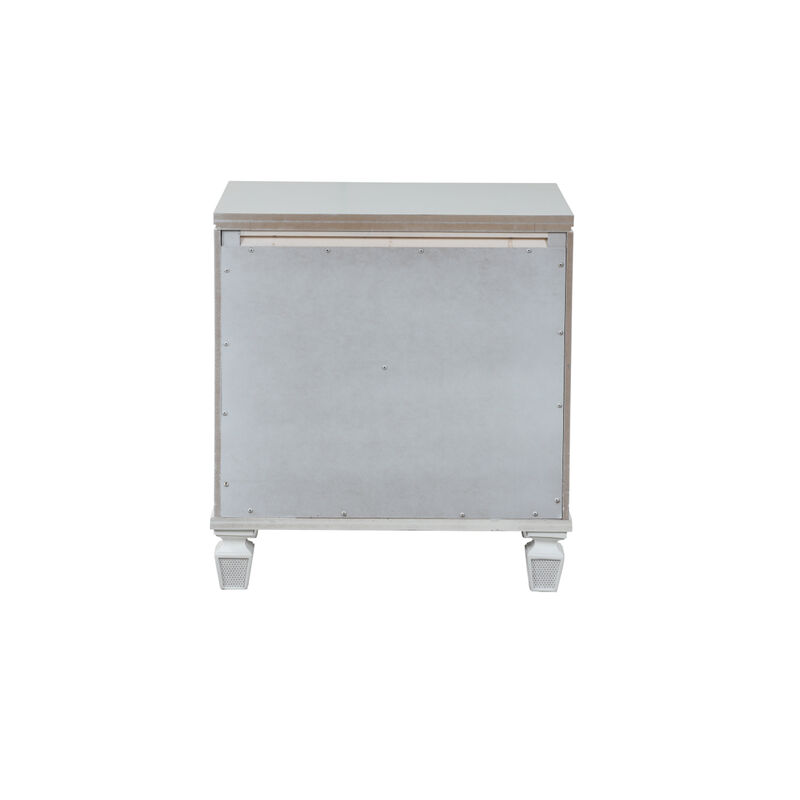 Streamdale Crystal Nightstand Made With Wood Finished
