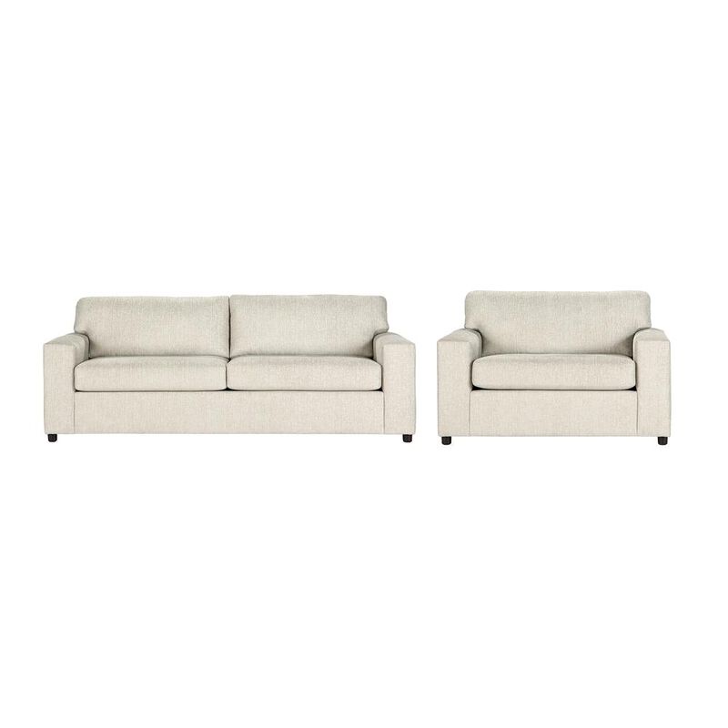 New Classic Furniture Kylo Natural Polyester Fabric Sofa  and Oversized Chair