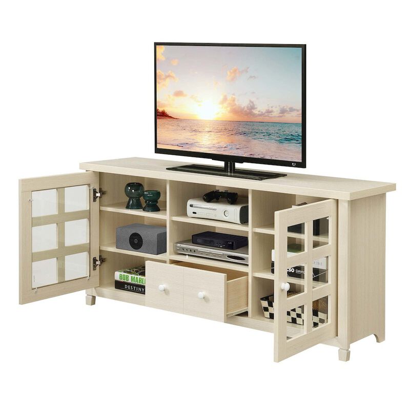 Convenience Concepts 1 Drawer TV Stand with Storage Cabinets and Shelves for TVs up to 65 Inches