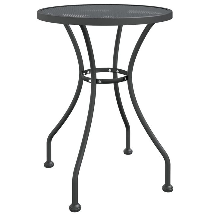 Yoko 5pc Outdoor Breakfast Dining Bistro Set, Gray, Folding Metal - Benzara