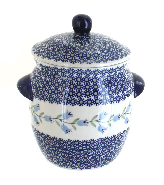 Blue Rose Polish Pottery Garden Bouquet Small Container