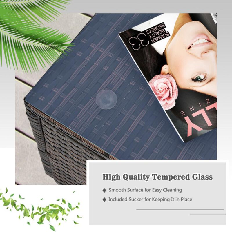 Hivvago 6 Pieces Patio Rattan Furniture Set with Cushions