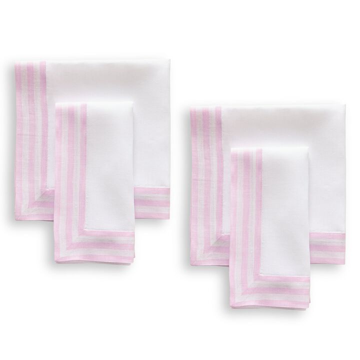Solino Home 100% Pure Linen Cloth Napkins 20 x 20 Inch Set of 4 Dinner Napkins | Mila