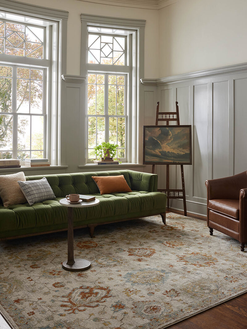 Mona Oatmeal/Multi 5' x 7'8" Area Rug by Magnolia Home by Joanna Gaines x Loloi