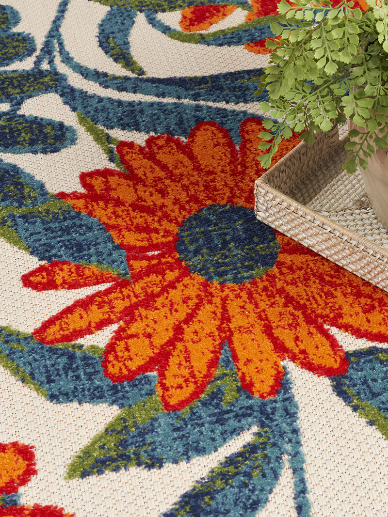 Aloha ALH33 Ivory/Multicolor 9' x 12' Rug