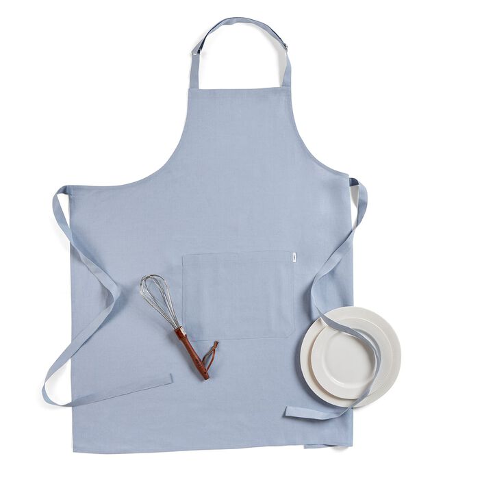 Solino Home 100% Pure Linen Full Midi Apron 38 x 36 Inch