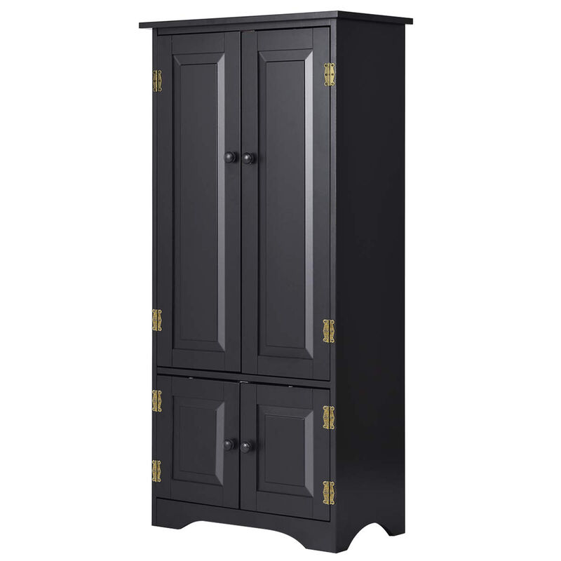 Accent Floor Storage Cabinet with Adjustable Shelves Antique 2-Door