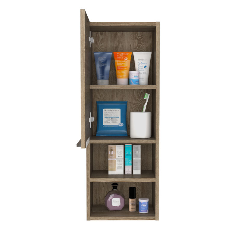DEPOT E-SHOP Savona Medicine Single Door Cabinet, Two Interior Shelves, Two External Shelves, White