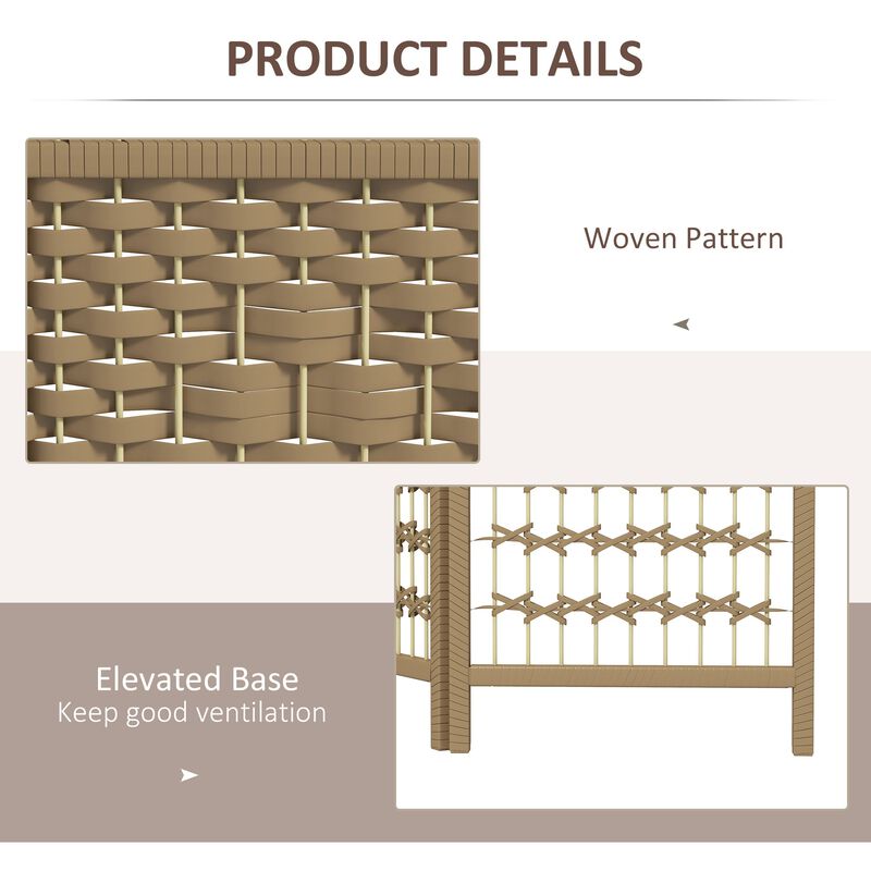 Natural Room Partition: 3-Panel Folding Wave Privacy Screen
