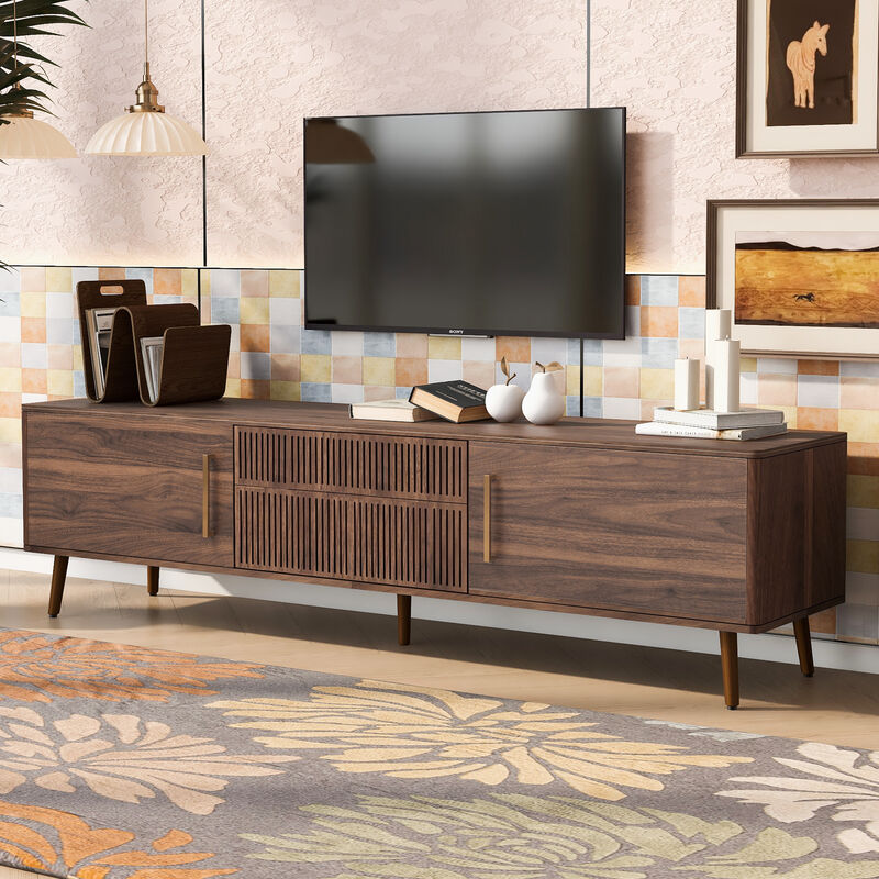 Merax Mid Century Media Console Table TV Stand with 2 Drawers
