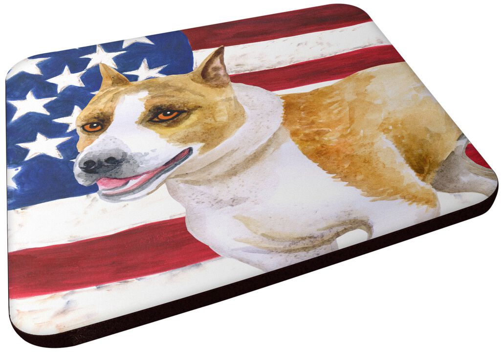 Caroline's Treasures American Staffordshire Patriotic Decorative coasters, Multicolor