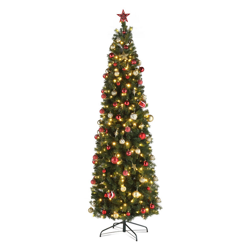 Pencil-Shaped Automatic Tree Structure Slim & Space-Saving Christmas Tree with Easy Setup